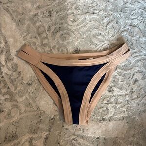 L*Space Navy and Tan Bikini Bottom
